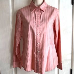 Banana Republic Pink Striped Blouse